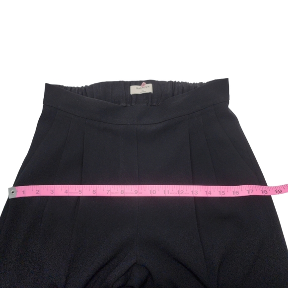 Aritzia Babaton Wide Leg Pleated Crepe Trousers Black 6 - Picture 6 of 13